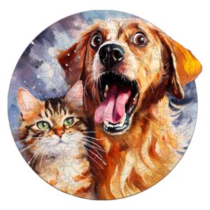 木製ジグソーパズル – 猫と犬 66d197e9cf911