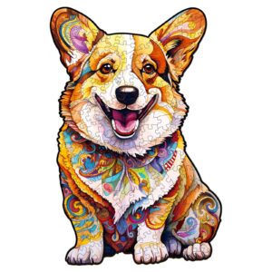木製ジグソーパズル-賢いコーギー 3 66c483f6b22ee
