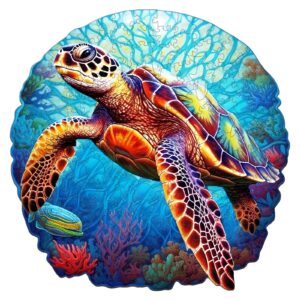 木製ジグソーパズル-深海カメ-2 66d081789329b