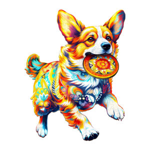 木製ジグソーパズル – おもちゃで遊ぶ犬 66d23d198e21f