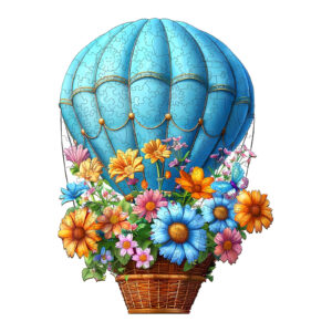 木製ジグソーパズル – 空飛ぶ花 66d07740972f9