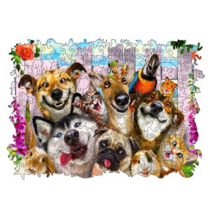 木製ジグソーパズル-面白い犬 66cfbd84ae2cd