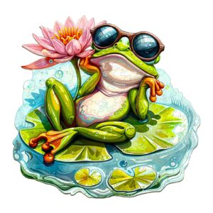 木製ジグソーパズル – のんびりカエル 1 66cea745c5f72