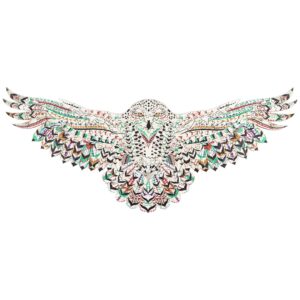 木製ジグソーパズル-スノウイ・オウル 66d15a116995b
